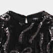 Robe &agrave; sequins manches courtes noir fille