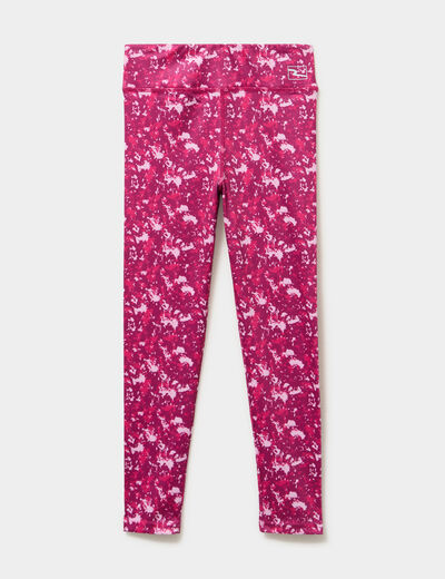 Legging de sport ajust&eacute; prune fille