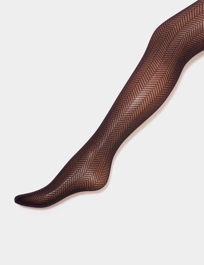 Collants semi-transparents 30D noir femme