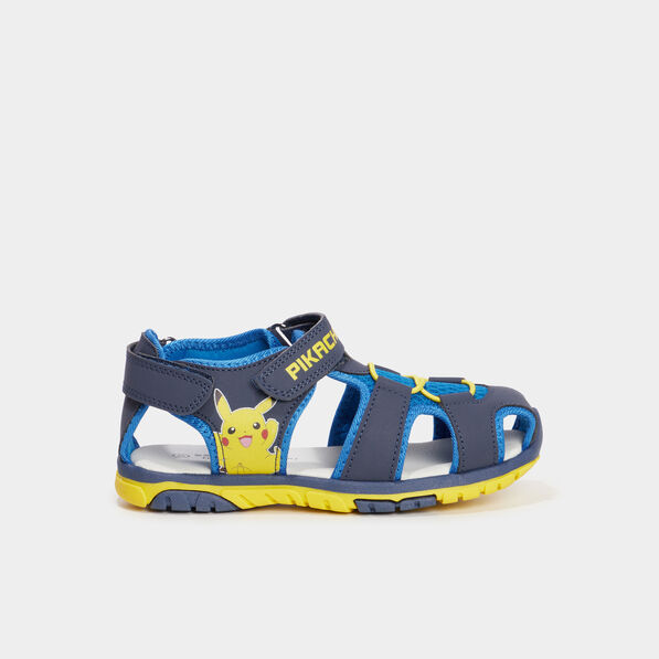 Sandales à scratchs Pokémon Pikachu bleu garçon