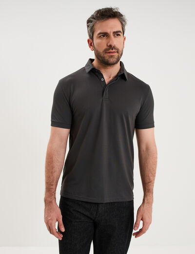 Polo manches courtes gris homme