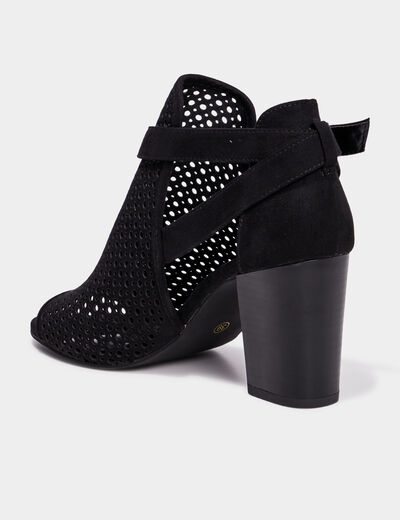 Sandales &agrave; talons noir femme
