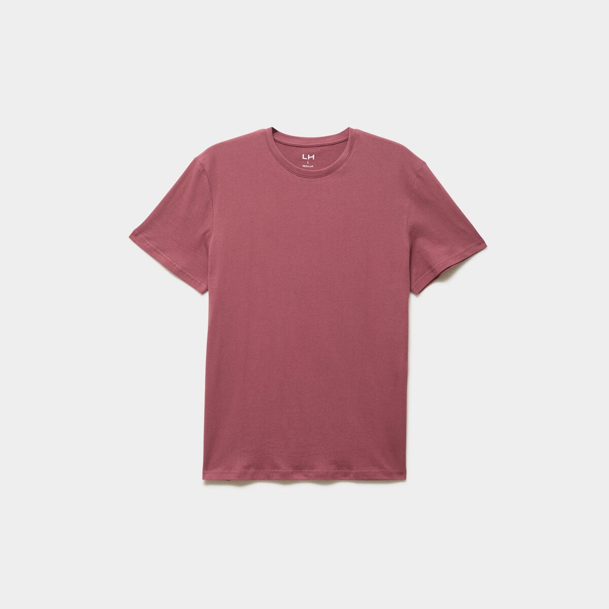 T-shirt droit en coton manches courtes vieux rose homme