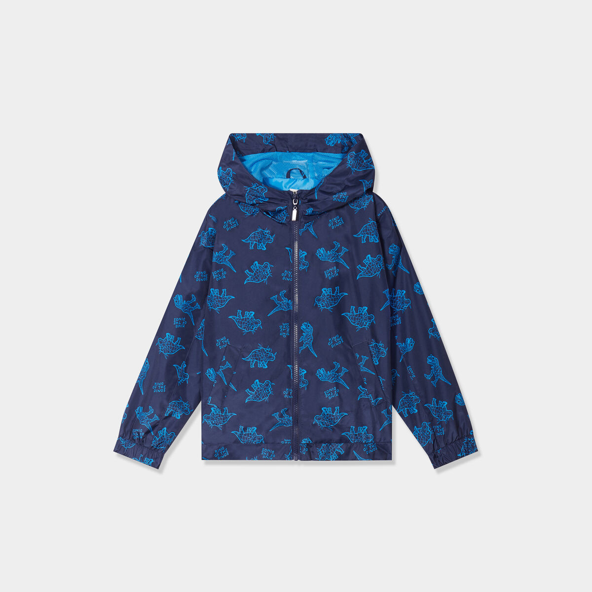 Blouson &agrave; capuche bleu marine gar&ccedil;on