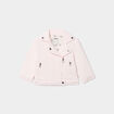 Veste esprit biker droite rose clair bébé fille