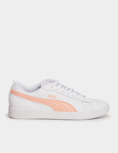 Tennis basses en cuir Puma Smash blanc femme