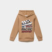 Sweat hoodie &agrave; capuche taupe gar&ccedil;on