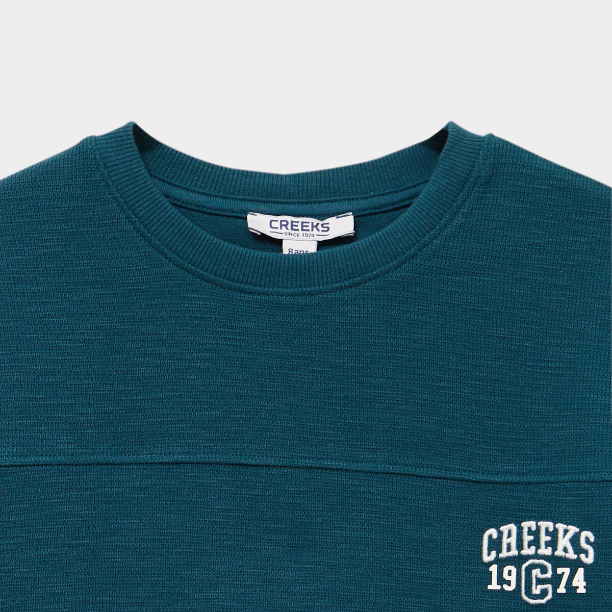 T-shirt manches longues avec logo bleu canard gar&ccedil;on