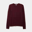 Pull jersey avec col en V violet foncé homme