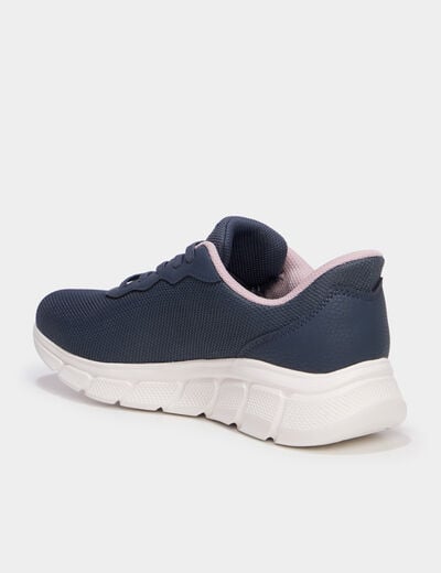Baskets running lacets &eacute;lastiqu&eacute;s gris femme