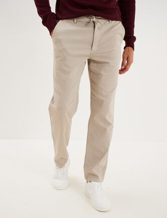 Pantalon chino droit confort sable homme