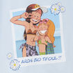 T-shirt col rond coton Les Sisters bleu ciel fille