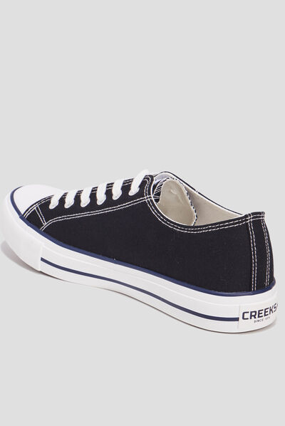 Tennis en toile à lacets Creeks noir homme