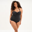 Maillot de bain une pi&egrave;ce balconnet noir femme grande taille