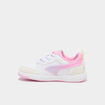 Tennis basses &agrave; lacets Puma Rebound Come rose clair fille