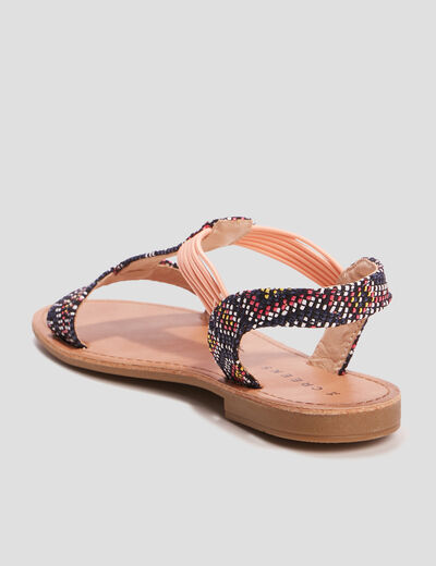 Sandales plates Creeks noir fille