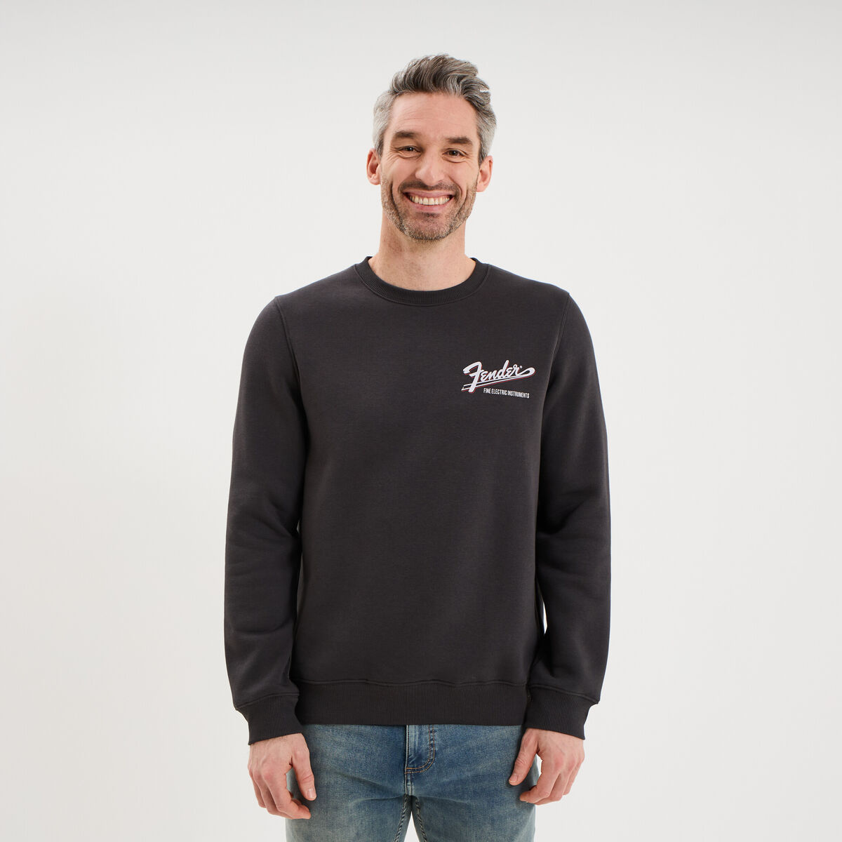 Sweat molleton manches longues Fender noir homme