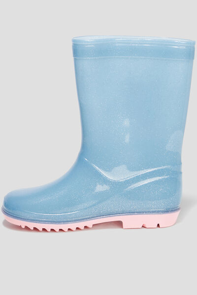 Bottes de pluie à paillettes Stitch bleu fille