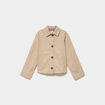 Trench court boutonn&eacute; beige femme