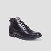 Boots zippées en cuir noir homme