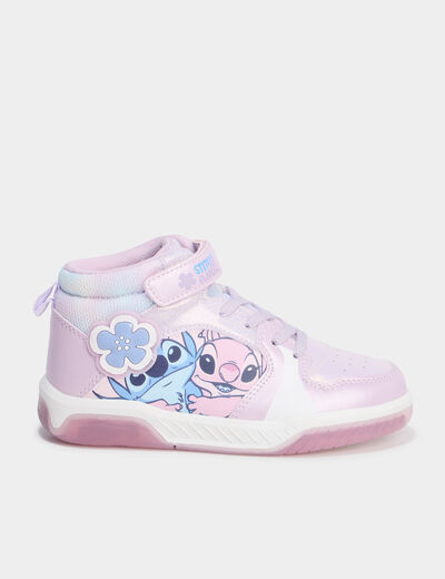 Baskets montantes lumineuses Stitch violet fille