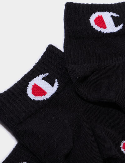 Lot 3 paires socquettes Champion noir homme