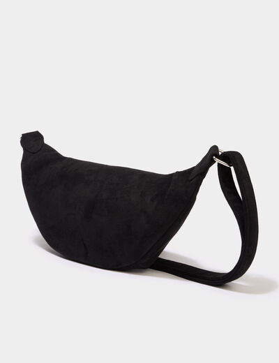 Sac banane su&eacute;dine avec d&eacute;tails clout&eacute;s noir femme
