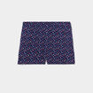 Bas de pyjama short liseré dentelle bleu marine femme