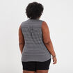 Débardeur ajusté col en V ecru femme grande taille