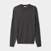 Pull col rond manches longues gris fonc&eacute; homme