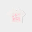 T-shirt col rond manches courtes Creeks ivoire fille
