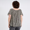 T-shirt col bardot manches noeuds vert kaki femme grande taille