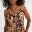 Caraco effet satin camel femme