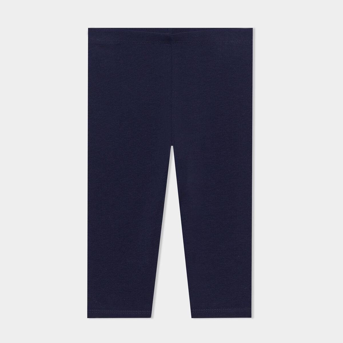 Legging uni en coton bleu marine bébé fille
