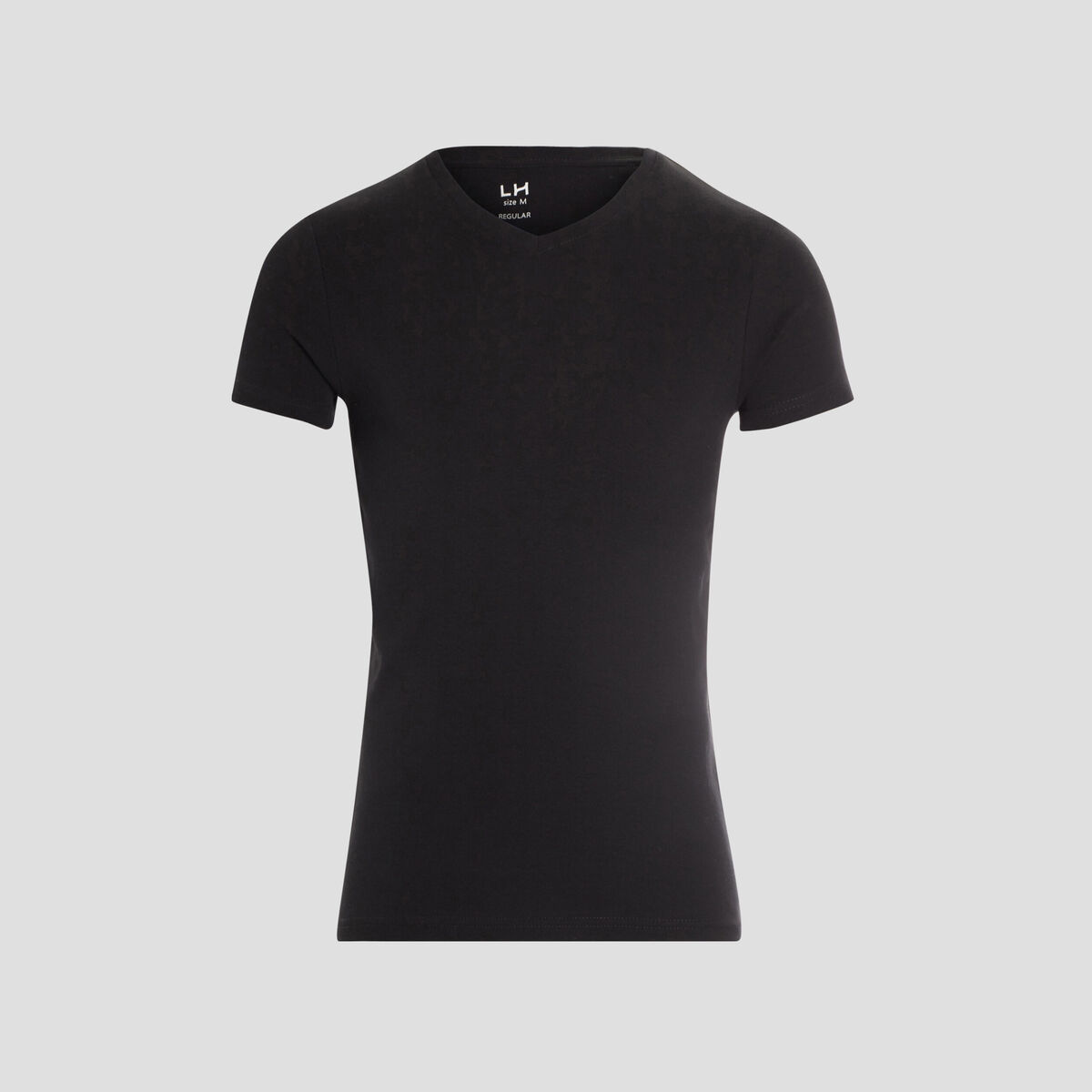 T-shirt manches courtes ajusté noir homme