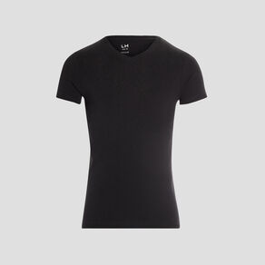 t shirt manches courtes ajuste noir homme T-shirt manches courtes ajusté noir homme