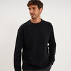 T-shirt col rond manches longues noir homme