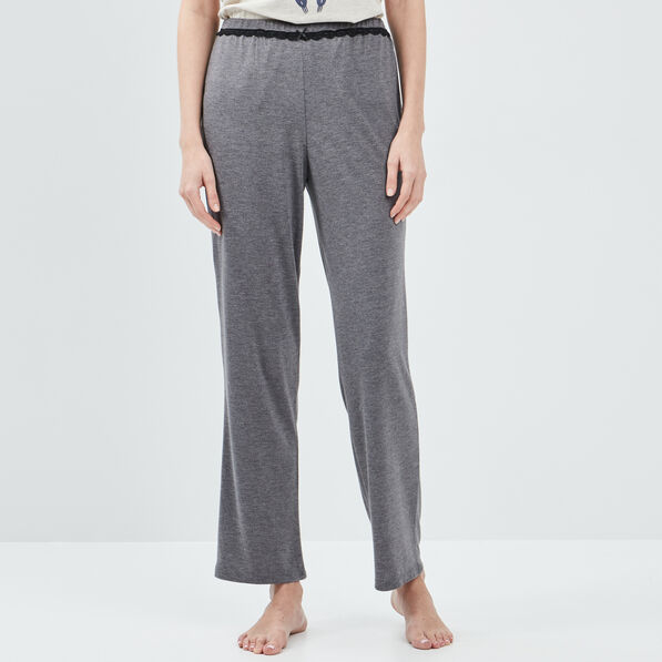 Bas de pyjama gris foncé femme