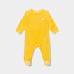 Dors-bien velours manches longues jaune moutarde bébé