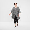 Tunique droite asymétrique ecru femme grande taille