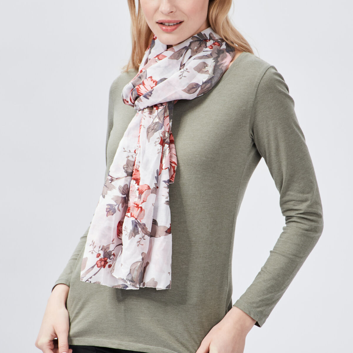 Foulard ecru femme