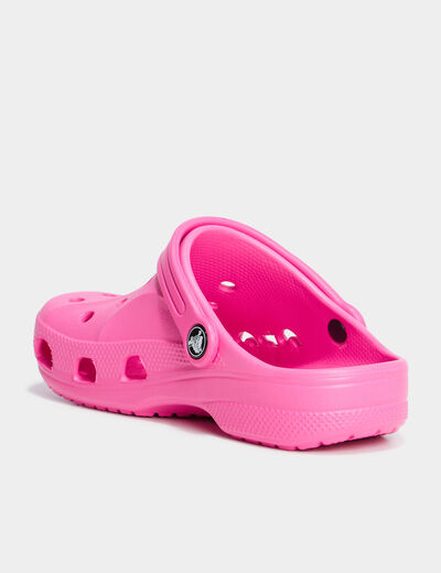 Sabots de plage Crocs rose fluo fille