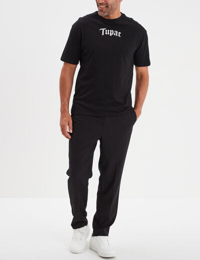 T-shirt manches courtes Tupac 2PAC noir homme
