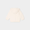 Sweat zipp&eacute; &agrave; capuche molletonn&eacute; creme b&eacute;b&eacute; fille