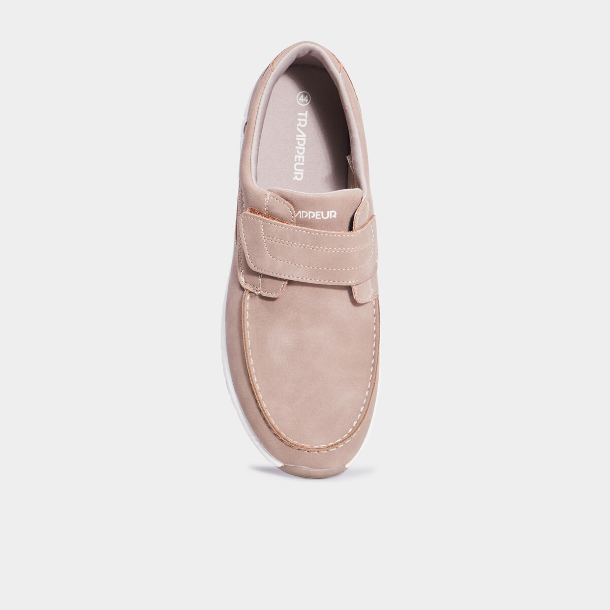Chaussures bateau &agrave; scratchs sable homme