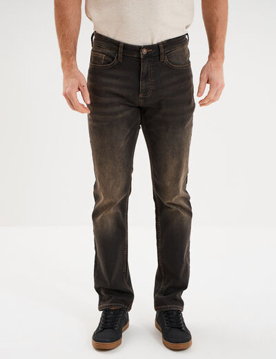 Jean stretch coupe regular denim noir homme