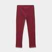 Legging doubl&eacute; chaud bordeaux fille
