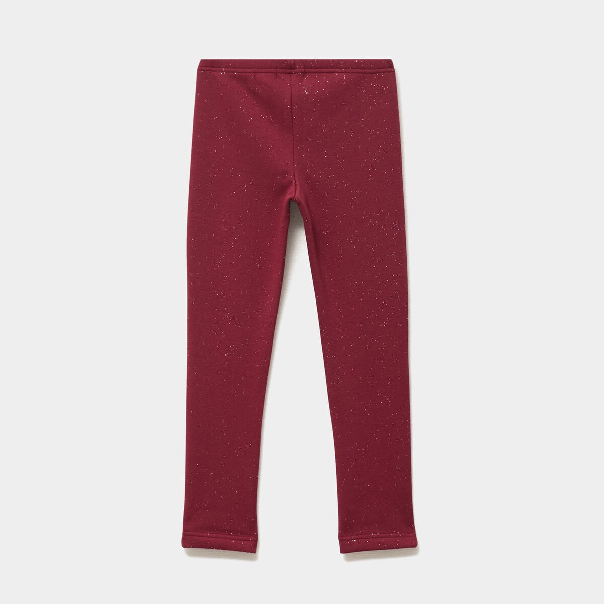 Legging doubl&eacute; chaud bordeaux fille