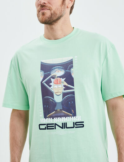 T-shirt manches courtes Rick et Morty vert homme