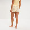 Bas de pyjama short coton jaune femme